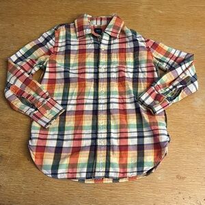 Gapkids medium/8 plaid button up shirt